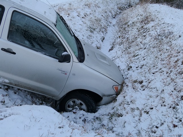 nehoda na sněhu